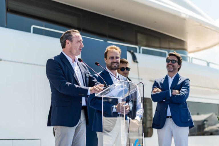 Lusben – da sin. André Mahr di Ocean Independence, Gianni Paladino dir.com. Lusben, Simone Rotili PM Lusben, Alessio Centelli Head of site Lusben Livorno