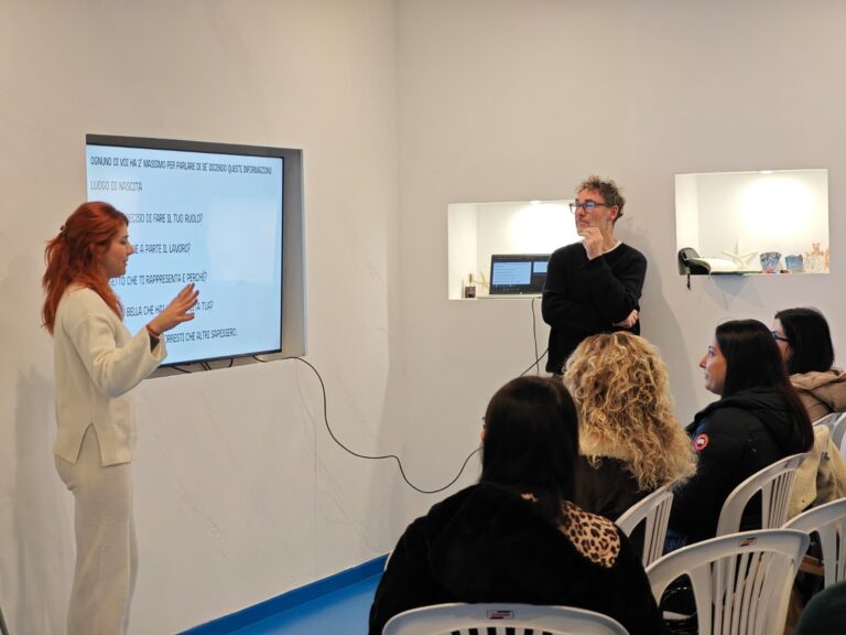 Svolgimento della lezione di benessere a bordo