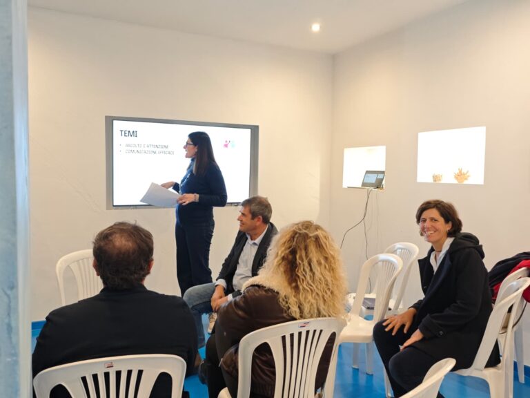 Svolgimento della lezione di benessere a bordo